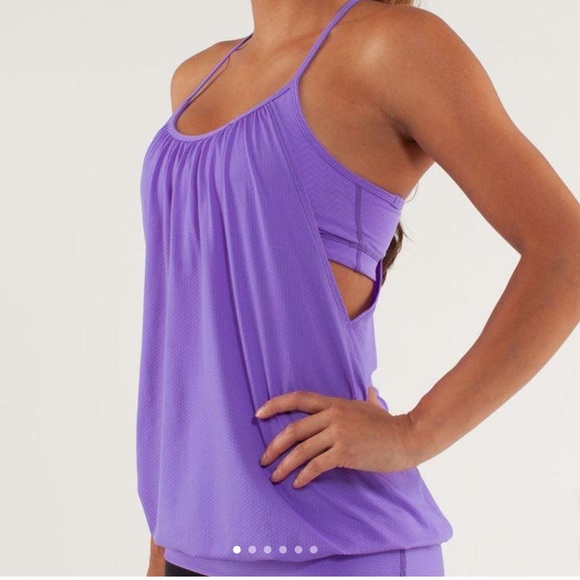 Lululemon size 4 No Limits Purple tank - Picture 3 of 6